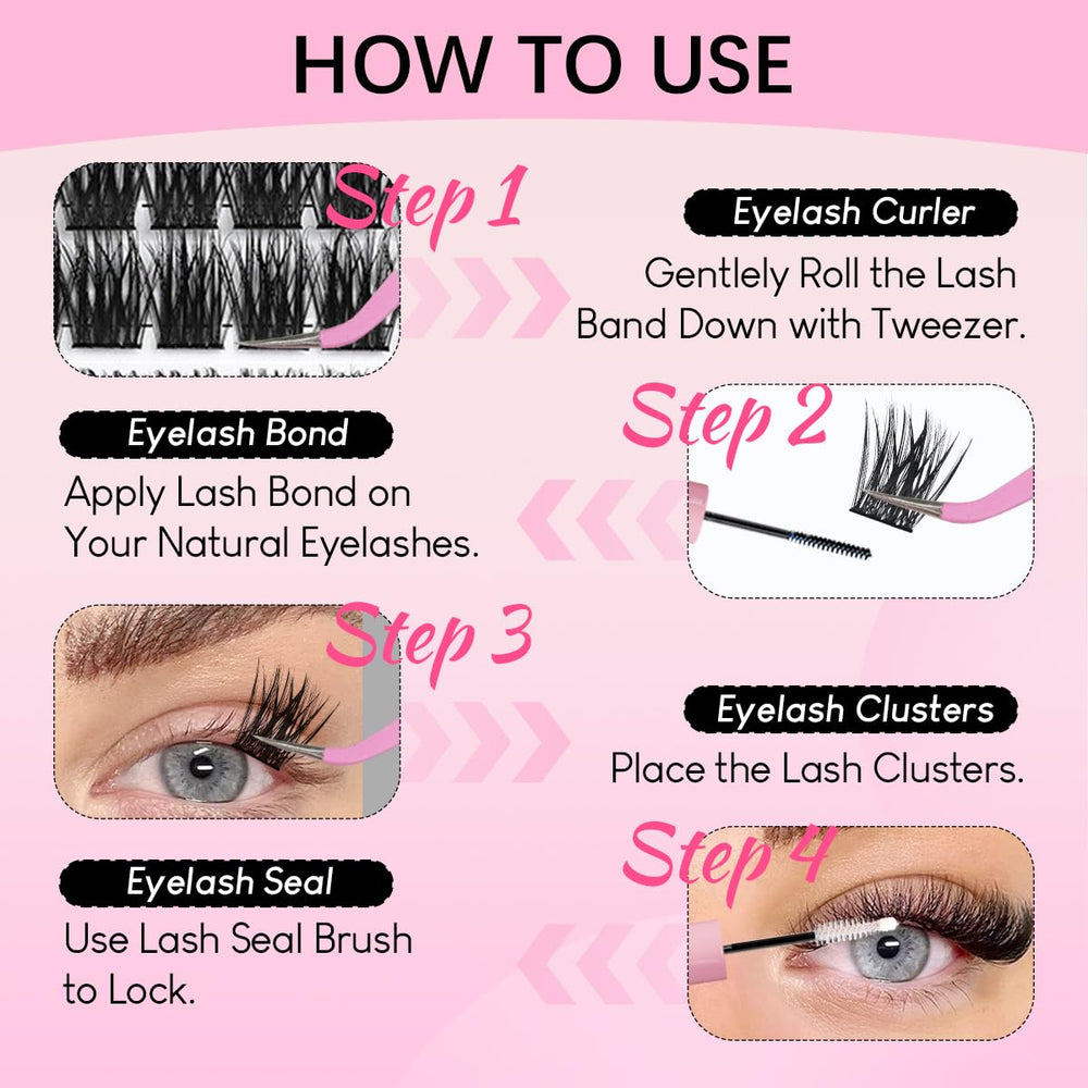 Azenlo reusable lash clusters designed for multiple uses
