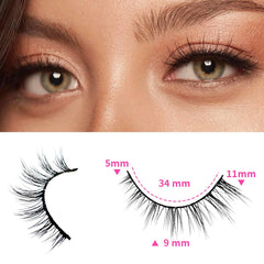 Azenlo reusable strip lashes offer easy application for quick daily transformations.