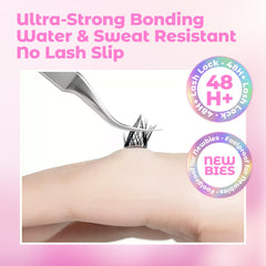 Azenlo waterproof-lash-glue-day-to-night resists sweat for durable wear.