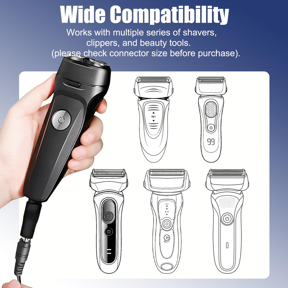 AZJCKEW 6 adapter tips closeup showing expanded compatibility for shavers and trimmers.