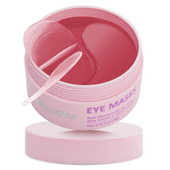 AzLucaky rose hydrogel eye patches for brightening and hydrating delicate under-eye skin.