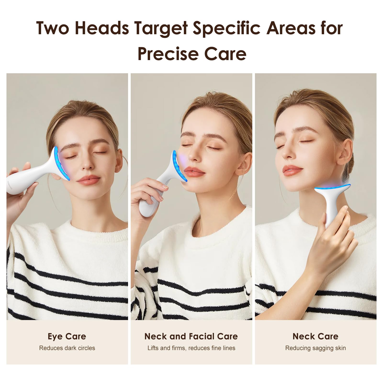 AZMAVO massager in use on the face for contouring