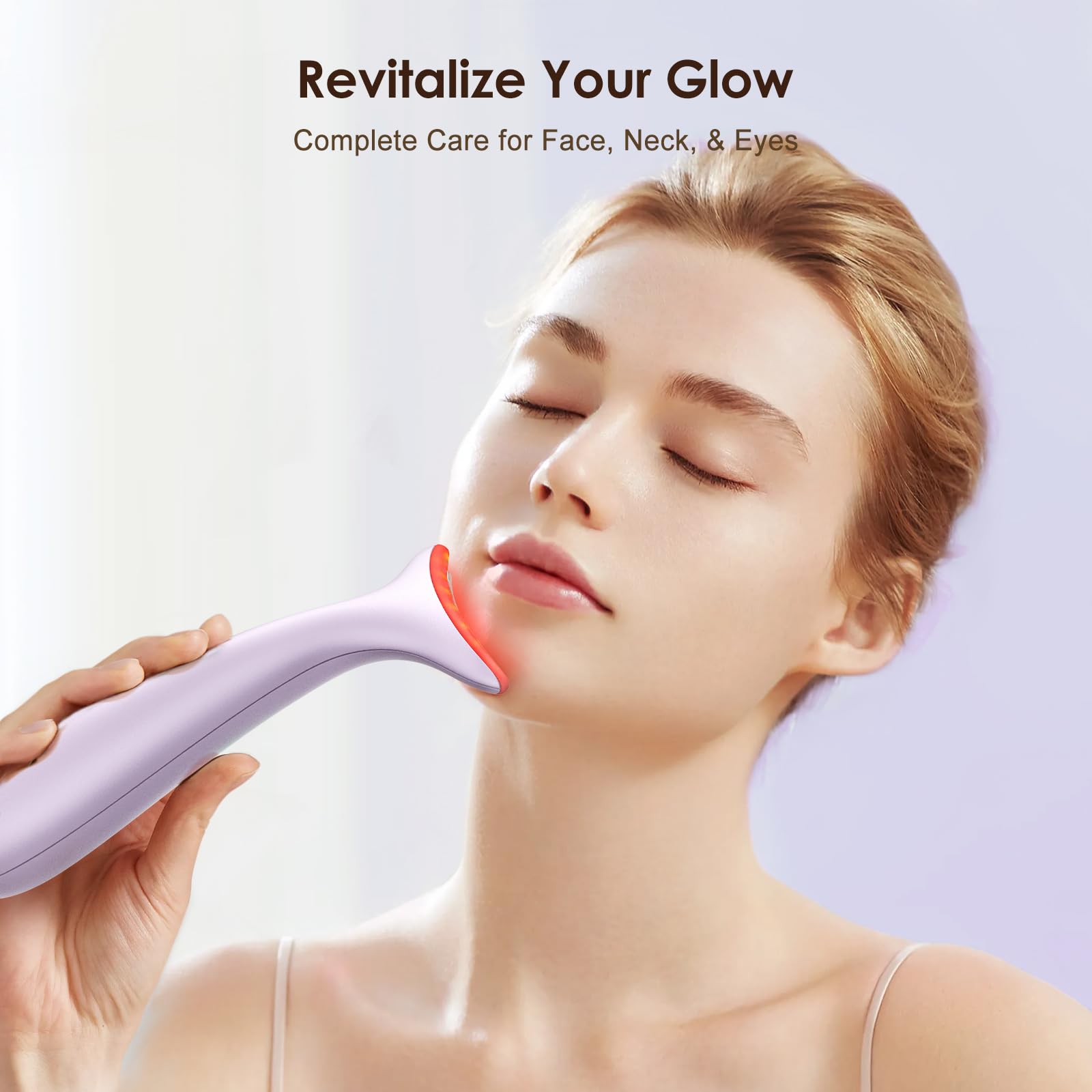 AZMAVO in-use on face and neck provides comprehensive care at home.