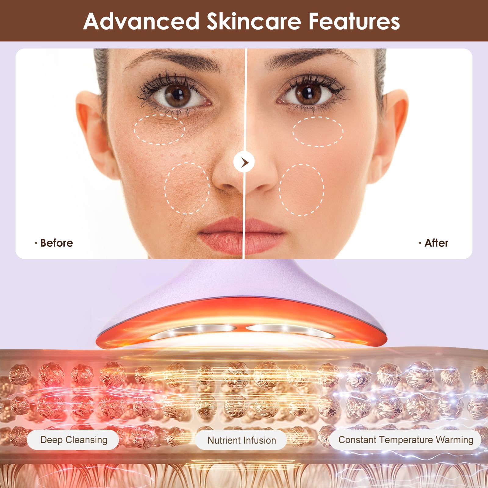 AZMAVO lightweight portable design enables skincare anywhere, anytime.