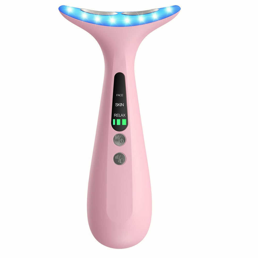 AZMAVO Sugar Pink face neck massager front view for daily skincare.