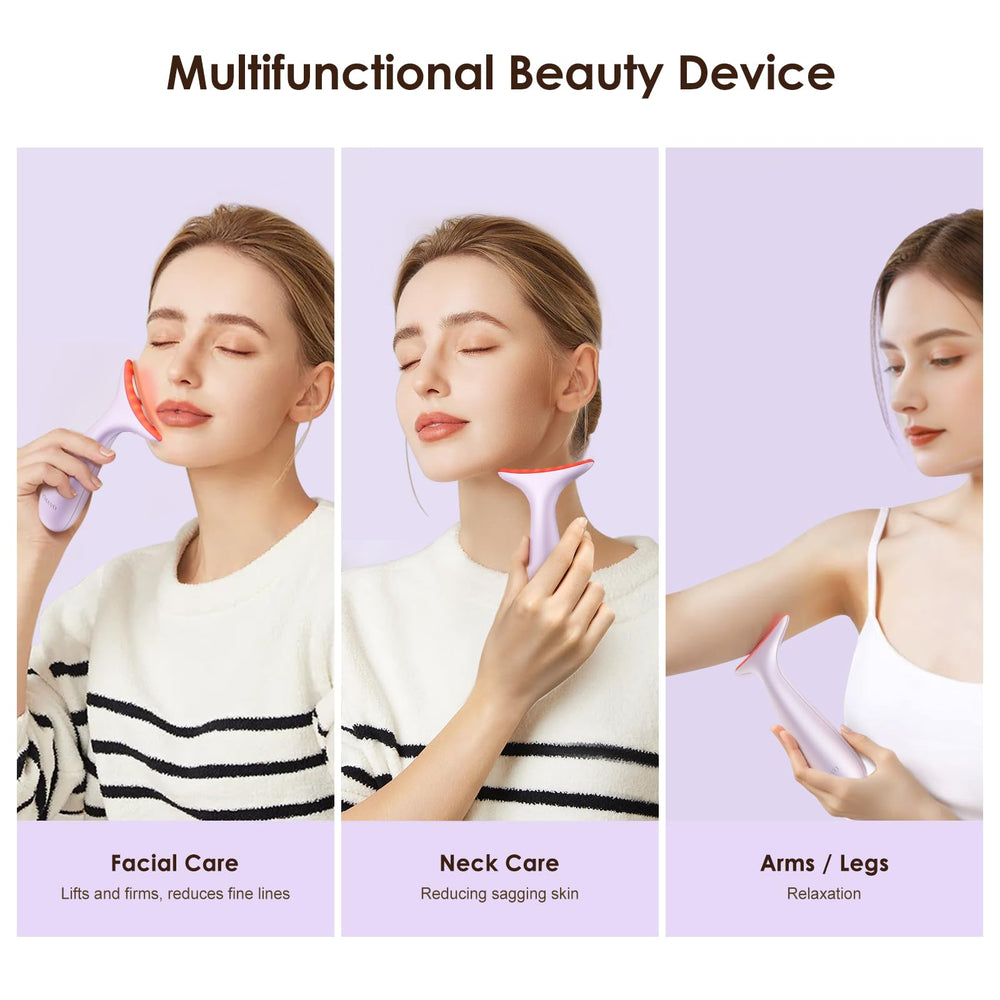 AZMAVO three-massage-modes demonstrated for relaxing routines and enhanced skincare absorption.