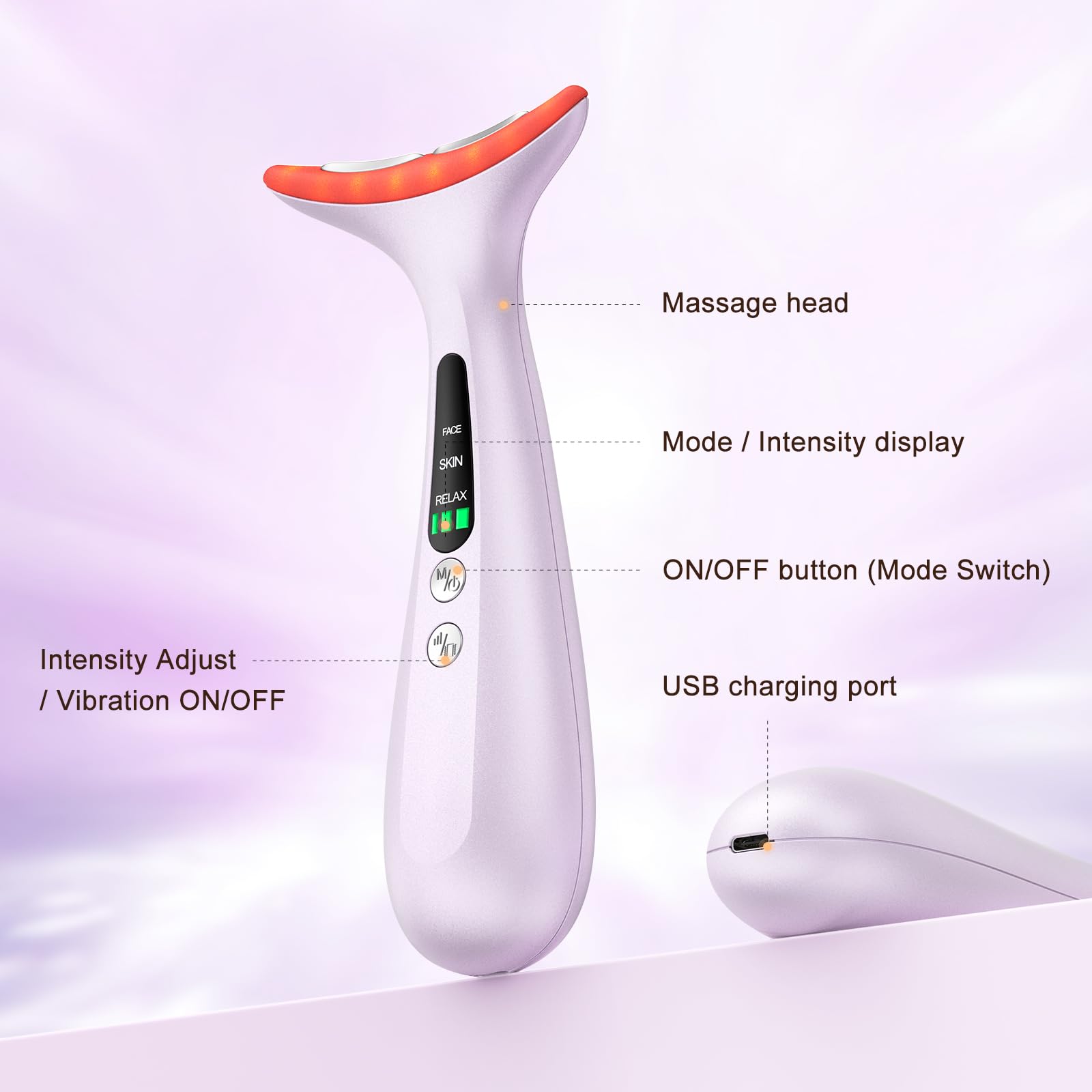AZMAVO USB charging cable included ensures convenient recharge on the go.