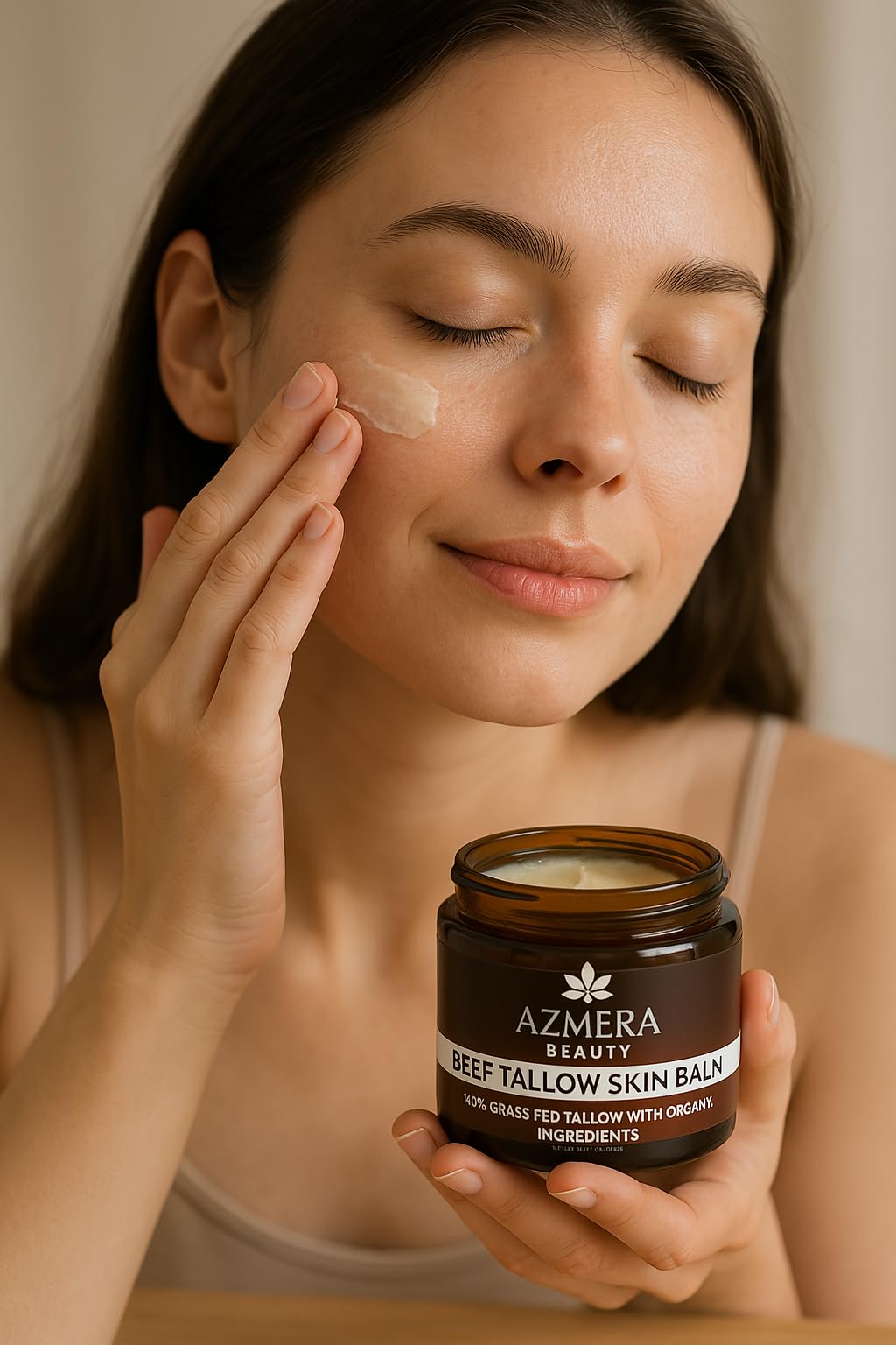 Azmera Beauty beeswax provides moisture lock without heaviness.