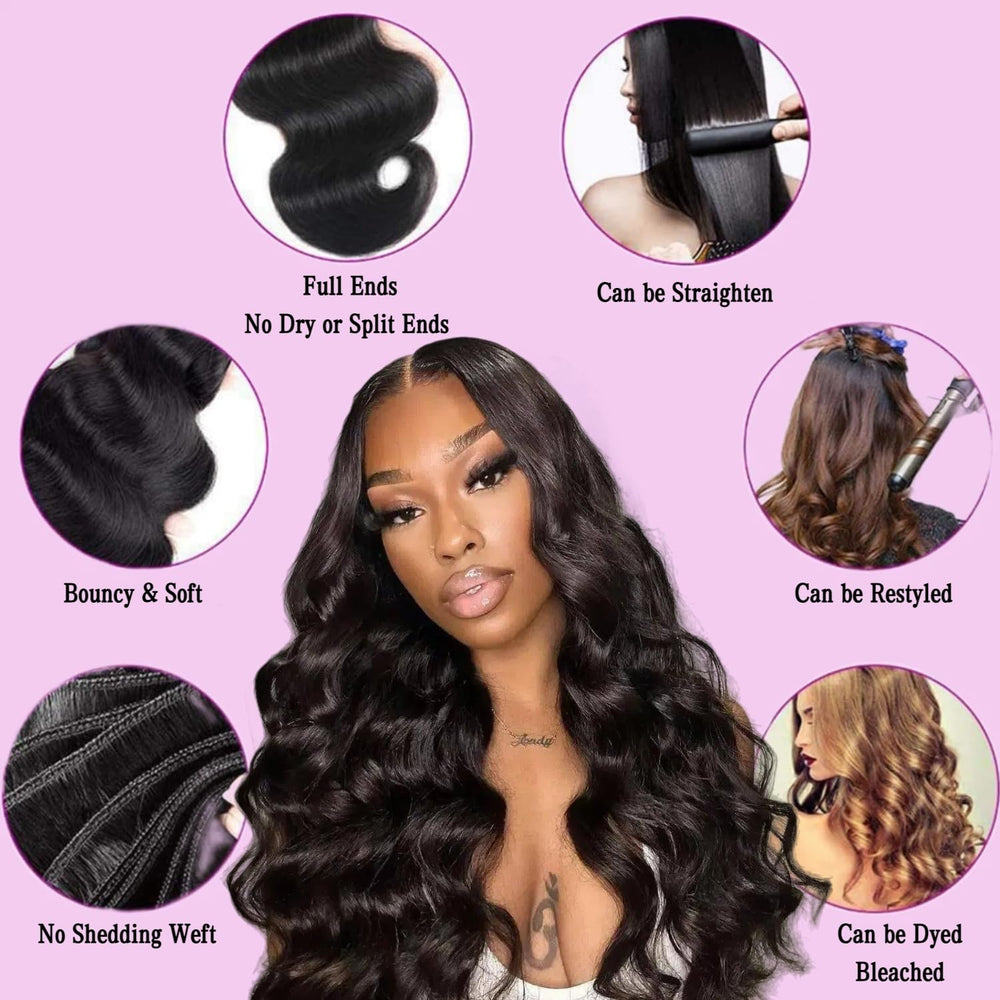 AZONA 24-inch body-wave bundle adds dramatic length and movement.