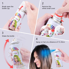 Azonbey hair spray washable-rinse proves simple color removal.