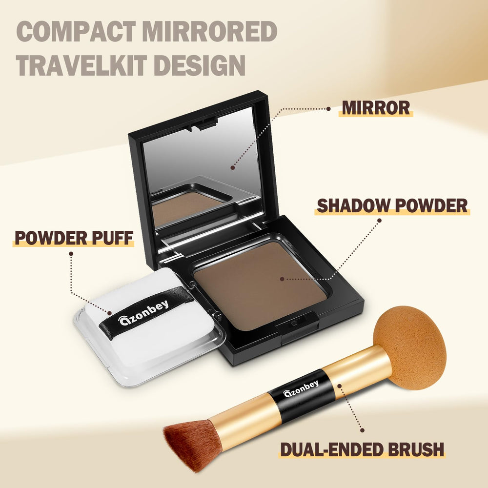 Azonbey powder with makeup brush for precise hairline application