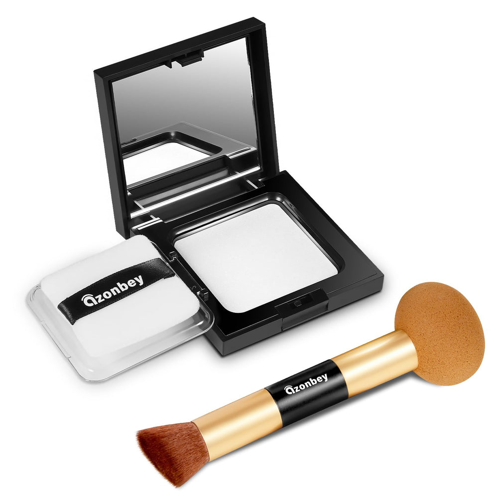 Azonbey root touch up powder for quick, seamless root concealment.