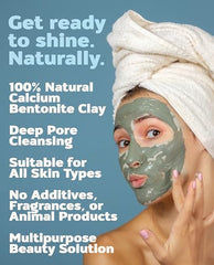 Aztec Secret Indian Healing Clay on skin during application demonstrates pore cleansing use.