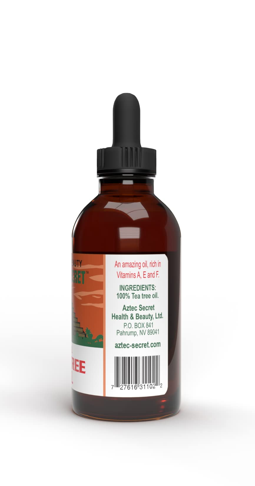 Aztec Secret Royal Tea Tree Oil 4oz packaging.