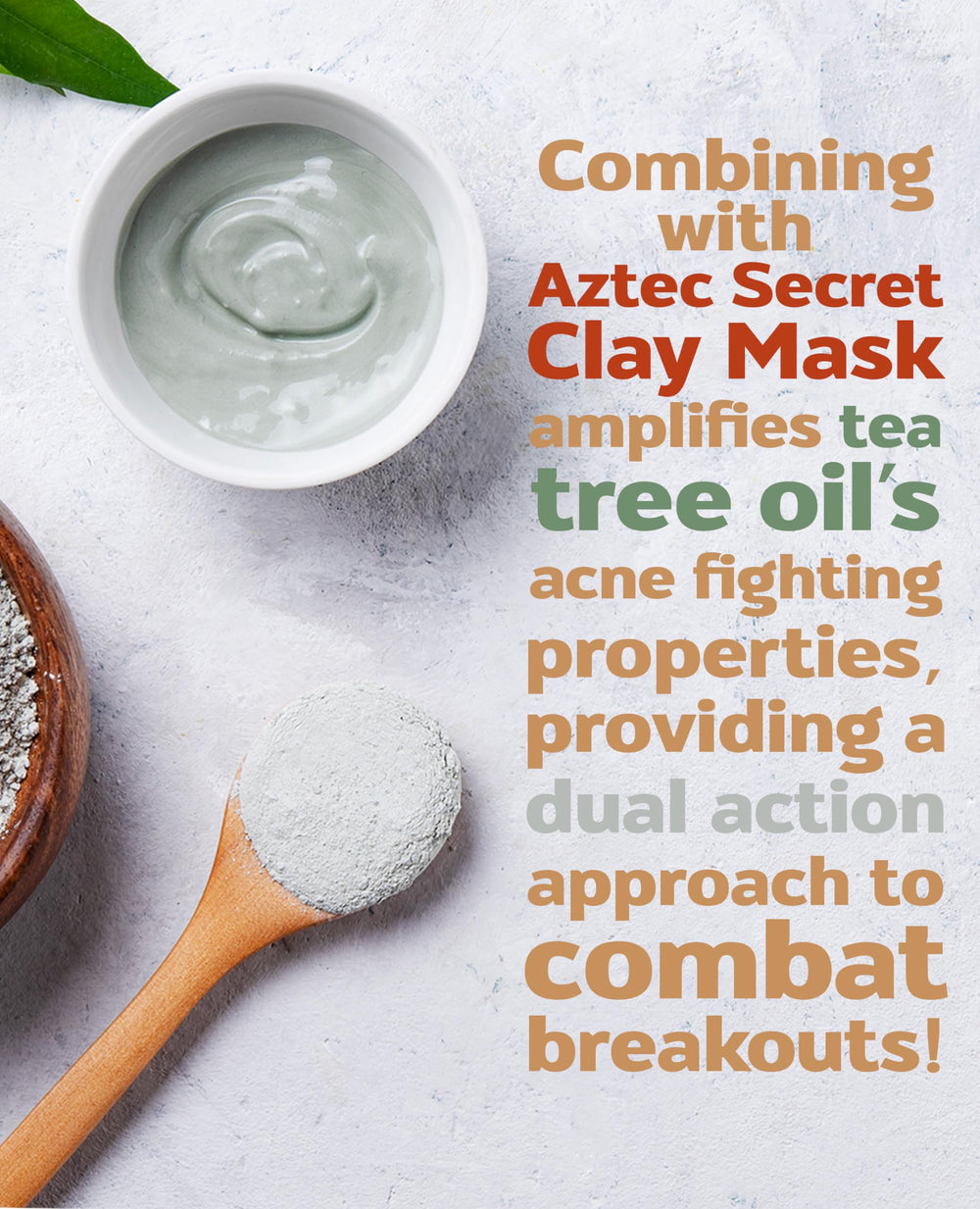 Aztec Secret Royal Tea Tree Oil on the face for hydration.