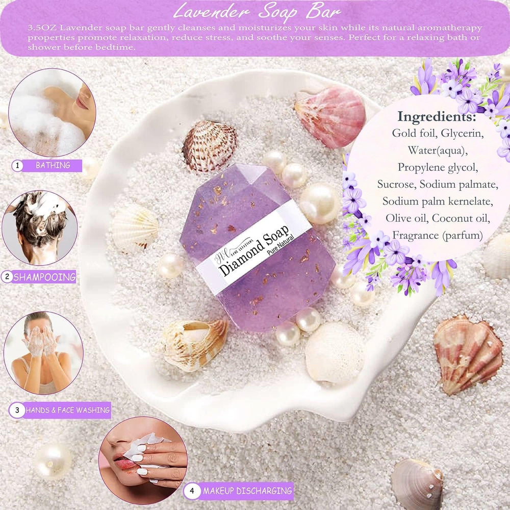 AZULCreations lavender bath bomb colors the tub with calming aroma