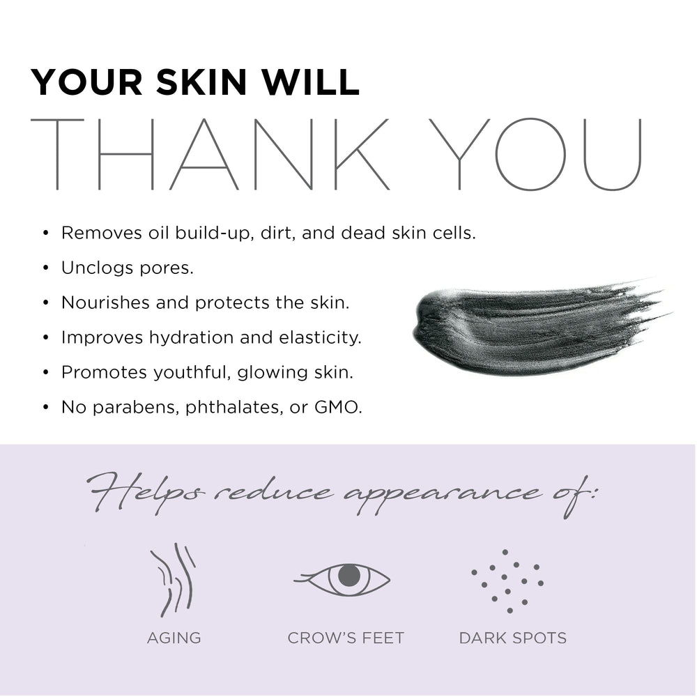 Azure Cosmetics Charcoal & Pearl Mask with hyaluronic acid for hydration