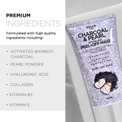 Azure Cosmetics Charcoal & Pearl Mask controls oil for a balanced look