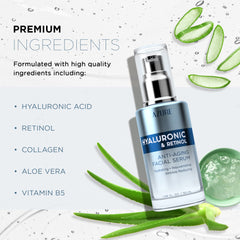 Azure Cosmetics Hyaluronic Serum applied on clean skin for hydration