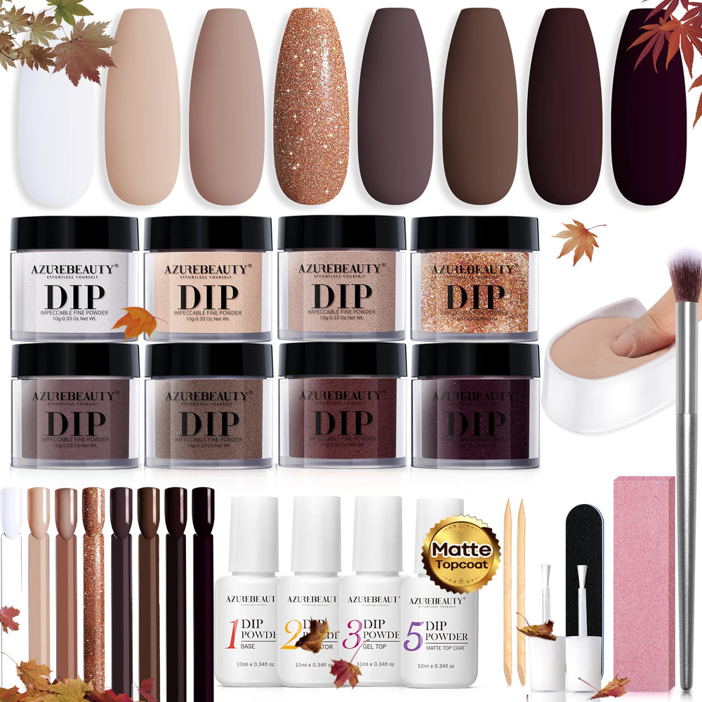 AZUREBEAUTY 30Pcs starter kit image showing complete dip system for at‑home nails.