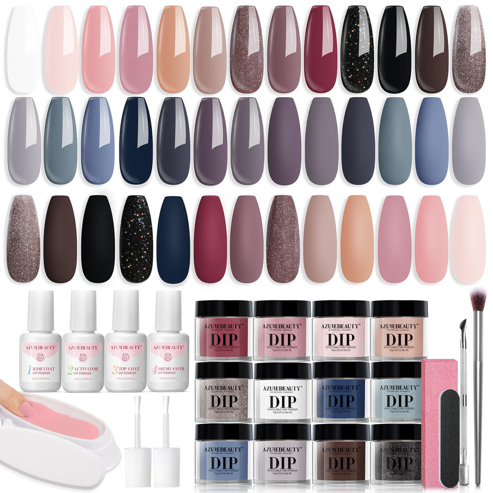 AZUREBEAUTY 31-pcs kit packaging for at-home nail art convenience.