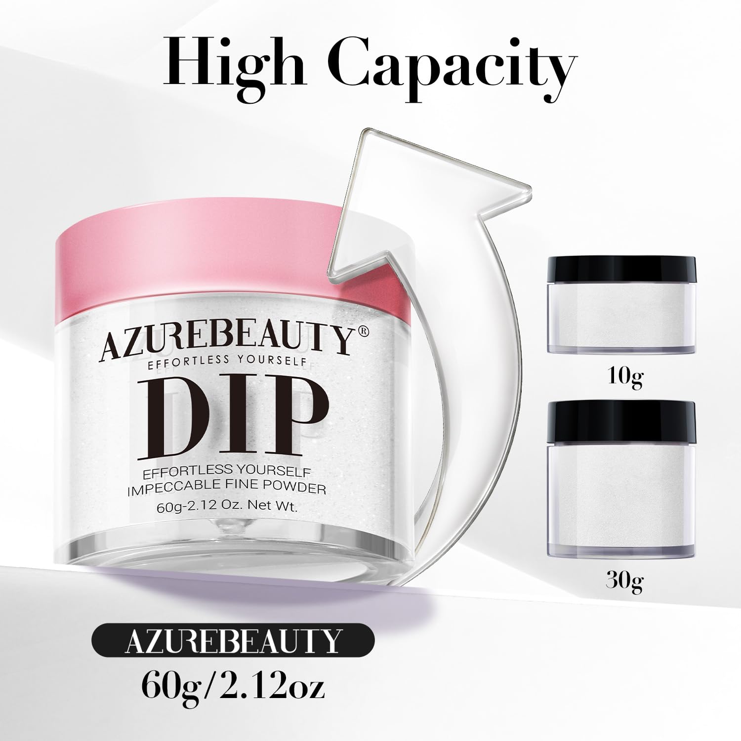AzureBeauty dip powder application steps image showing 3-step system.