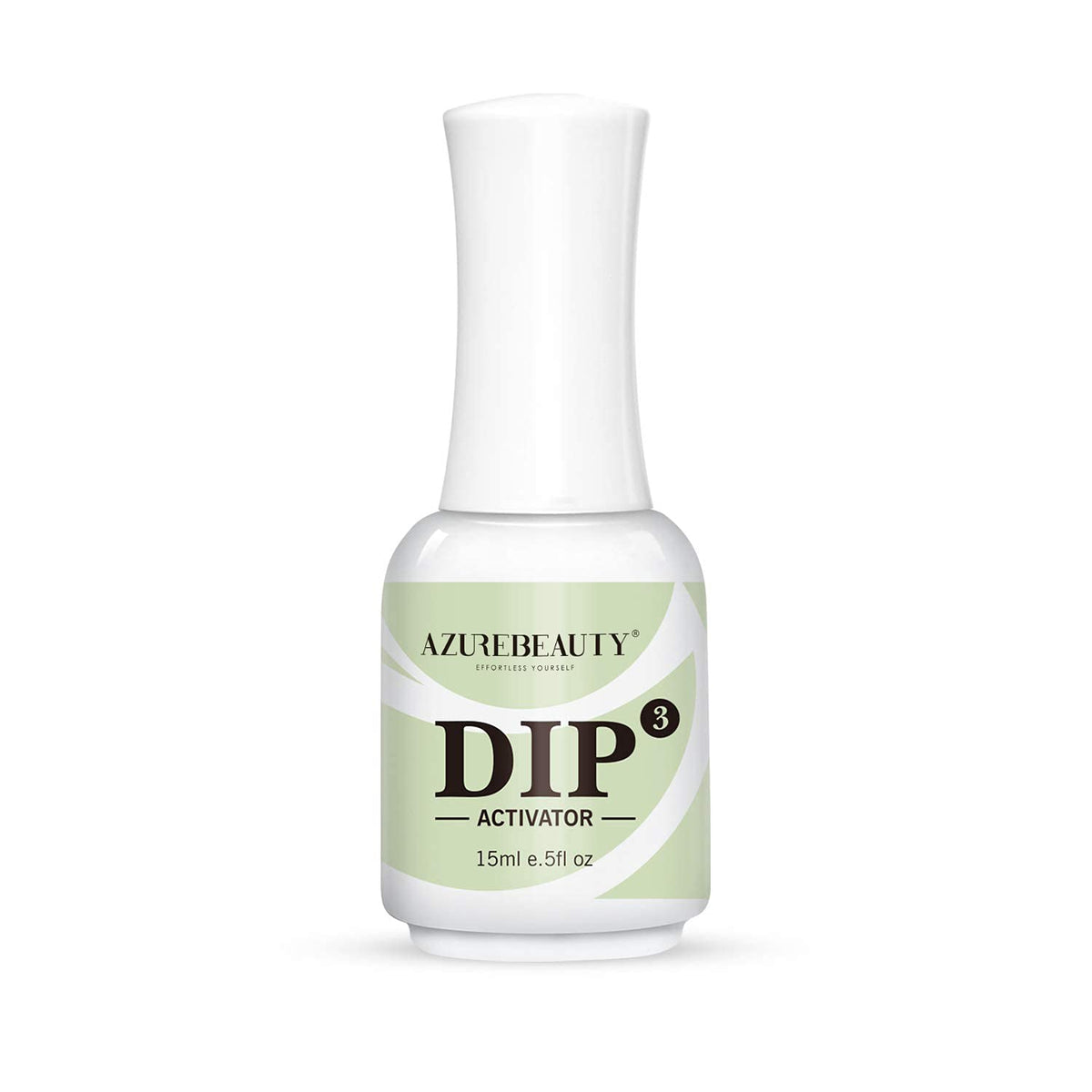 AzureBeauty Dip Powder Activator 15ml bottle with ceramic design for low-odor use.