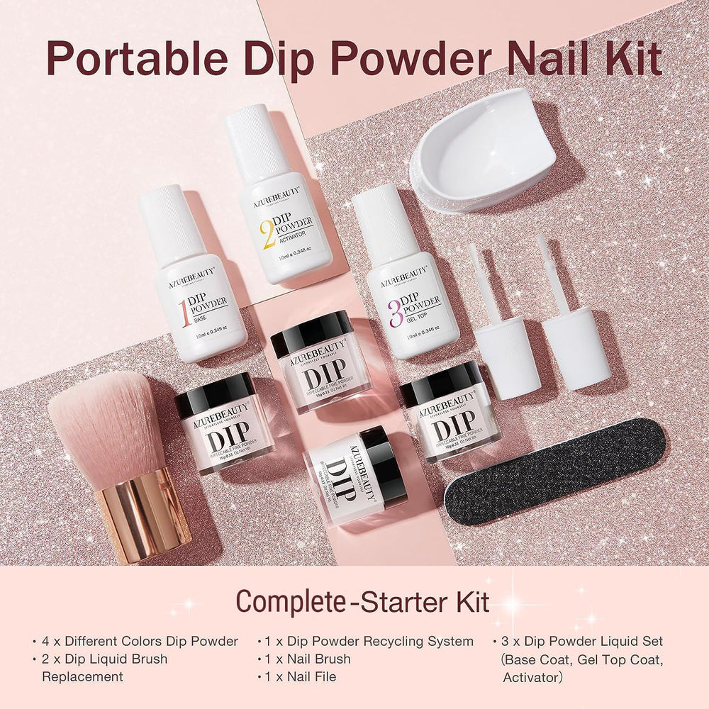 AZUREBEAUTY Activator liquid displayed for locking powder color.