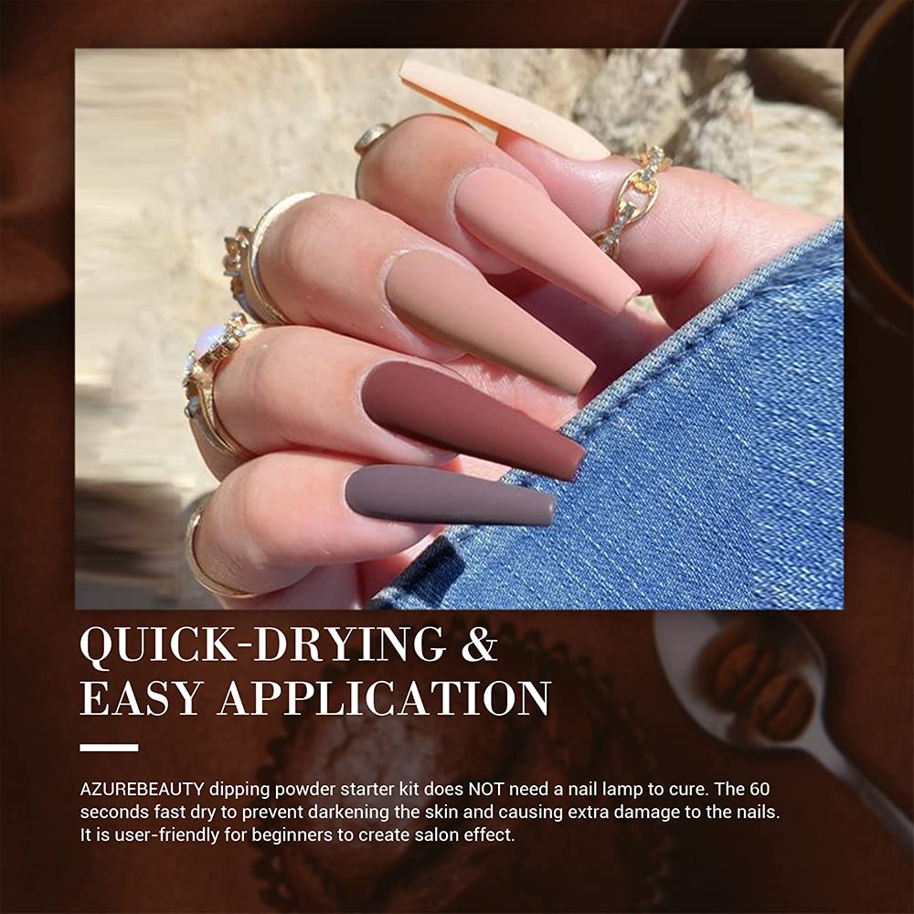 AZUREBEAUTY At-Home Salon Kit application highlights easy step-by-step manicure routines