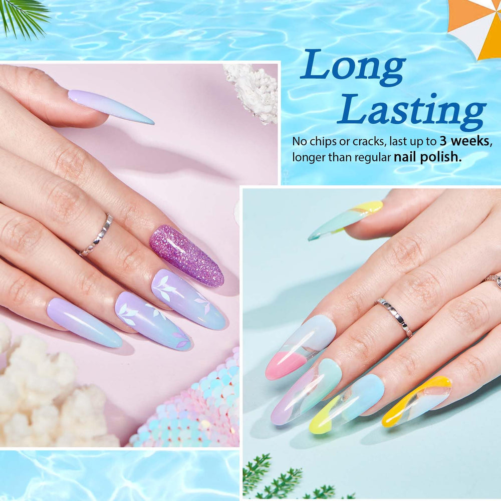 AZUREBEAUTY base activator topcoat liquids arranged for quick dip nail set