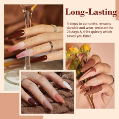 AzureBeauty base and top coats with activator in the kit for durable nail finishes.