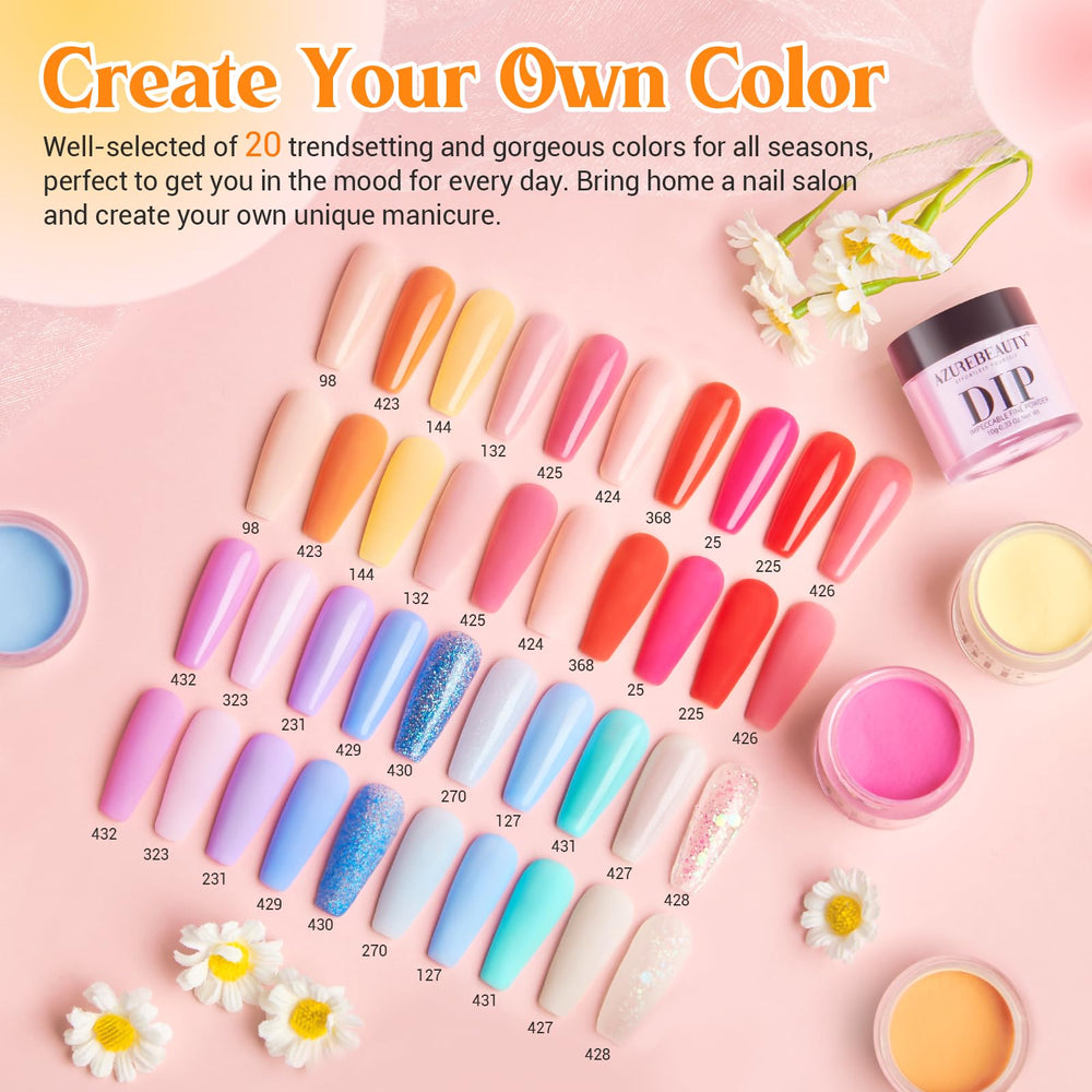 AZUREBEAUTY Base, top, and activator kit for salon-quality at home.