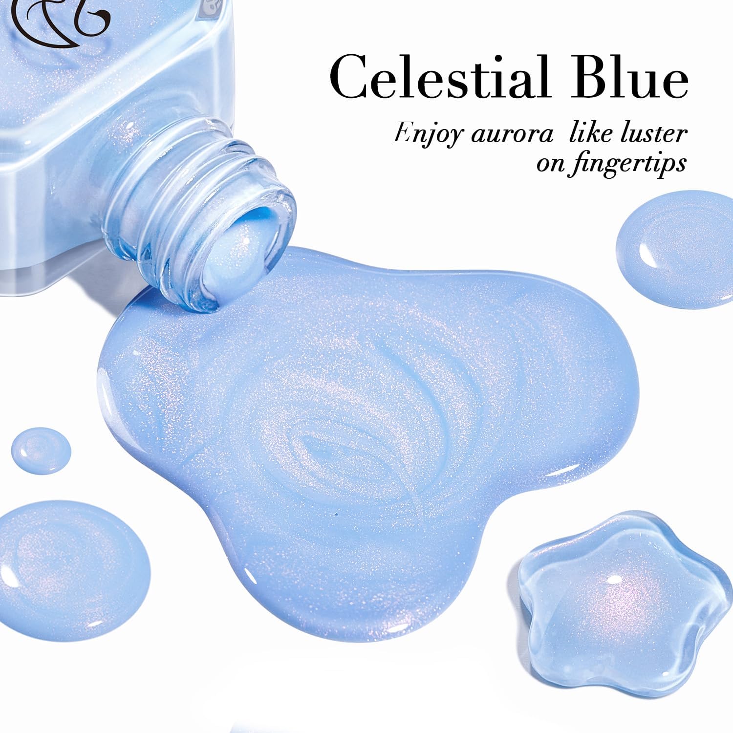 AzureBeauty Celestial Blue brush stroke shows smooth, even application.