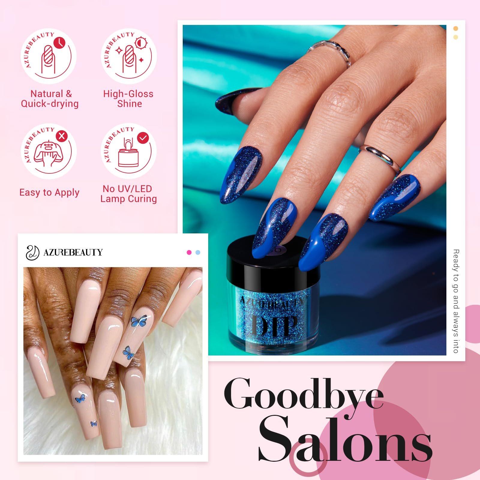 AZUREBEAUTY dip activator bottle helps secure long-wear manicures.