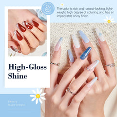 AzureBeauty base coat highlights smooth, durable coverage for natural-looking nails.