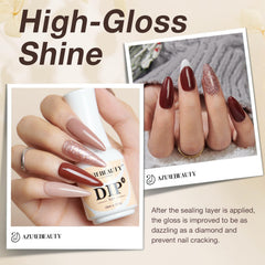 AZUREBEAUTY dip bond 15ml strengthens prep for long-lasting wear.