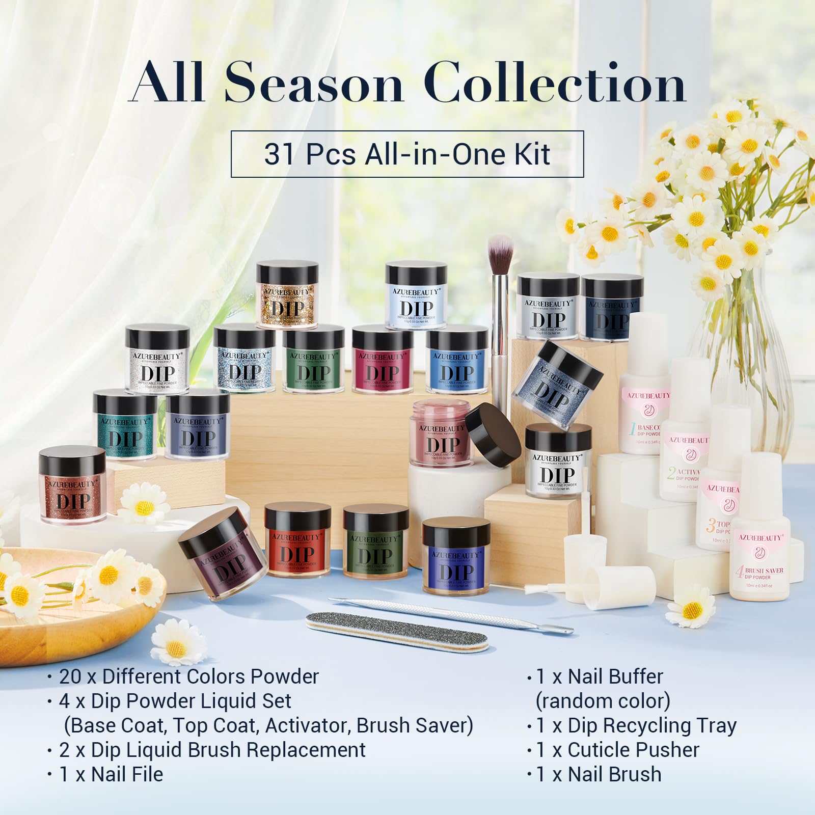 AzureBeauty brush saver keeps your powders clean and reusable.