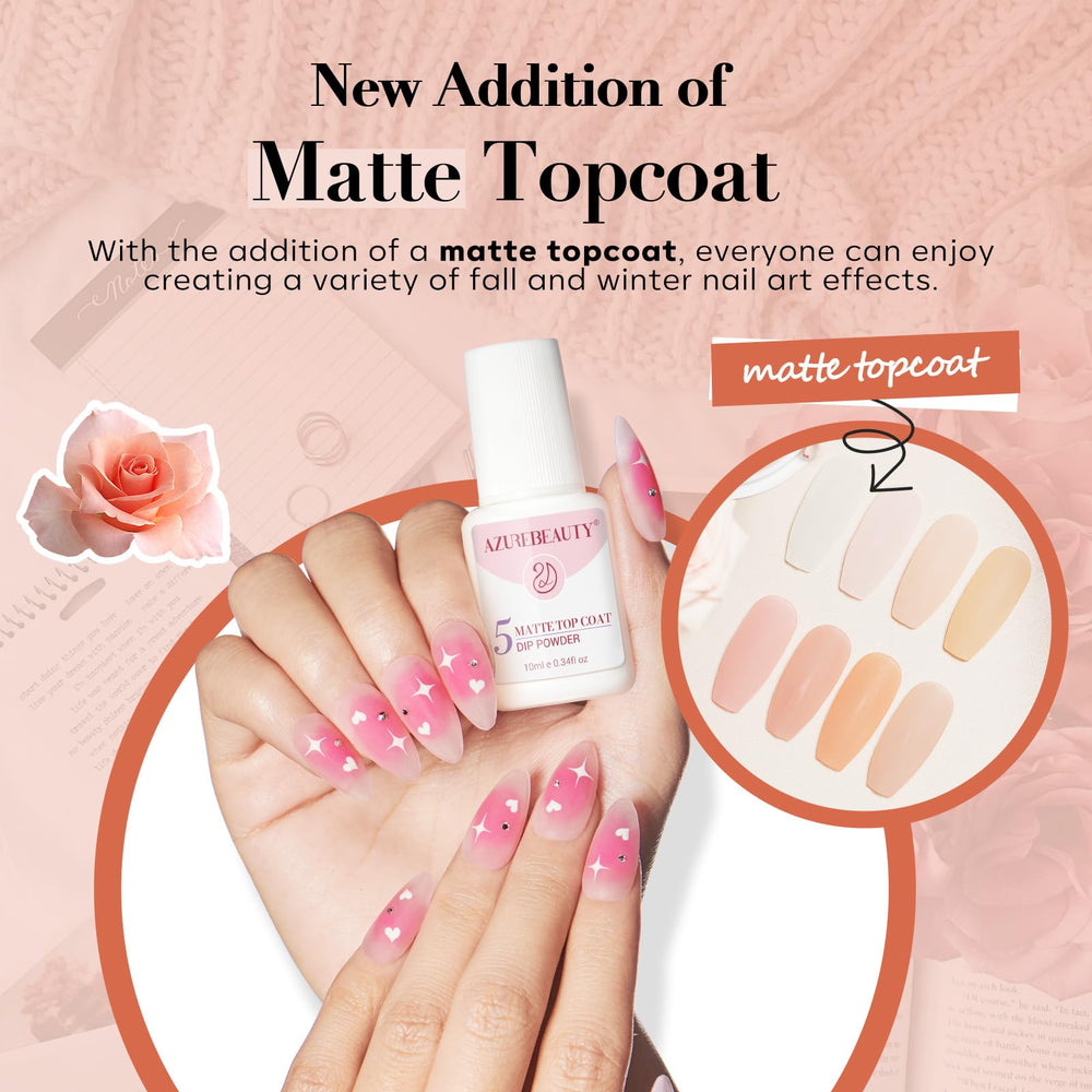 AzureBeauty dip liquid base and activator ensure smooth adhesion and finish.