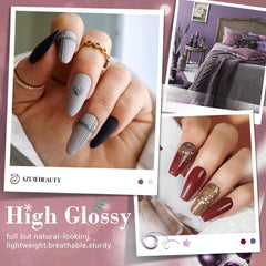 AZUREBEAUTY liquid set including base, activator, topcoat for consistent at home results