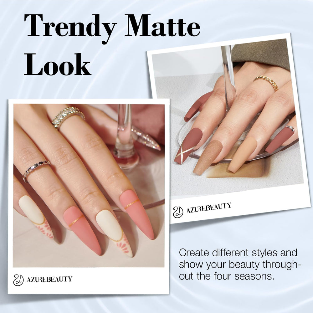 AzureBeauty Matte Top Coat bottle offers durable matte effect.