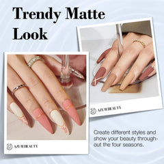 AzureBeauty Matte Top Coat bottle offers durable matte effect.