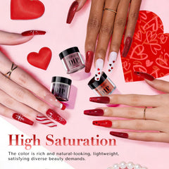 AZUREBEAUTY berry sparkle powder adds festive glitter to nails.