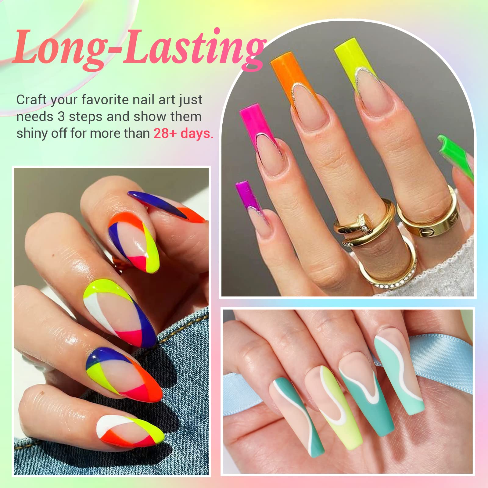AzureBeauty 20 colors swatches showing vibrant finishes