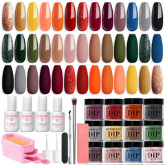 AZUREBEAUTY dip powder kit with 20 colors for versatile nail looks.