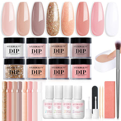 AzureBeauty dip powder kit 30pcs for a long-lasting manicure.