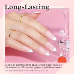 AzureBeauty Snow White powder creates a clean base with a smooth, natural finish.