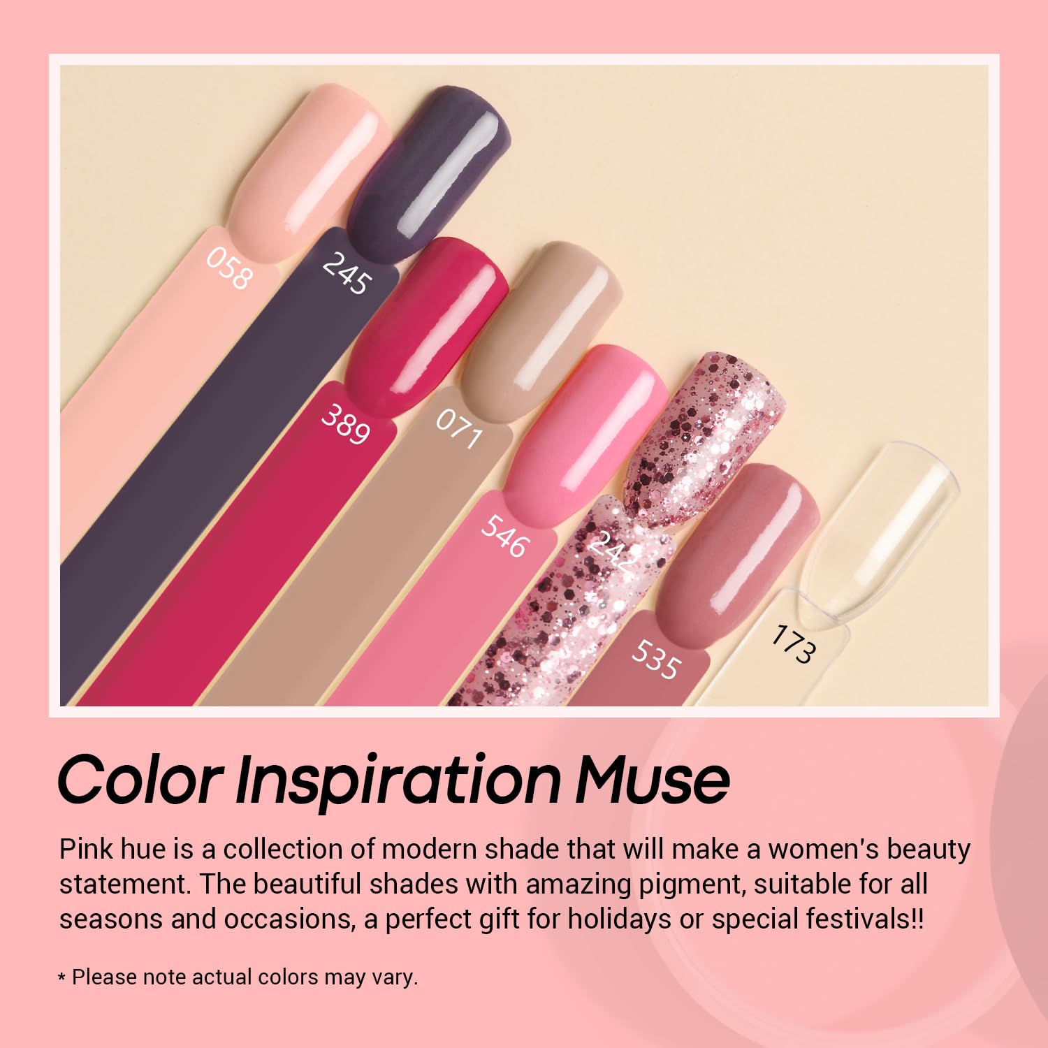 AzureBeauty 8 color powders displayed for vibrant, long-lasting nail art options.