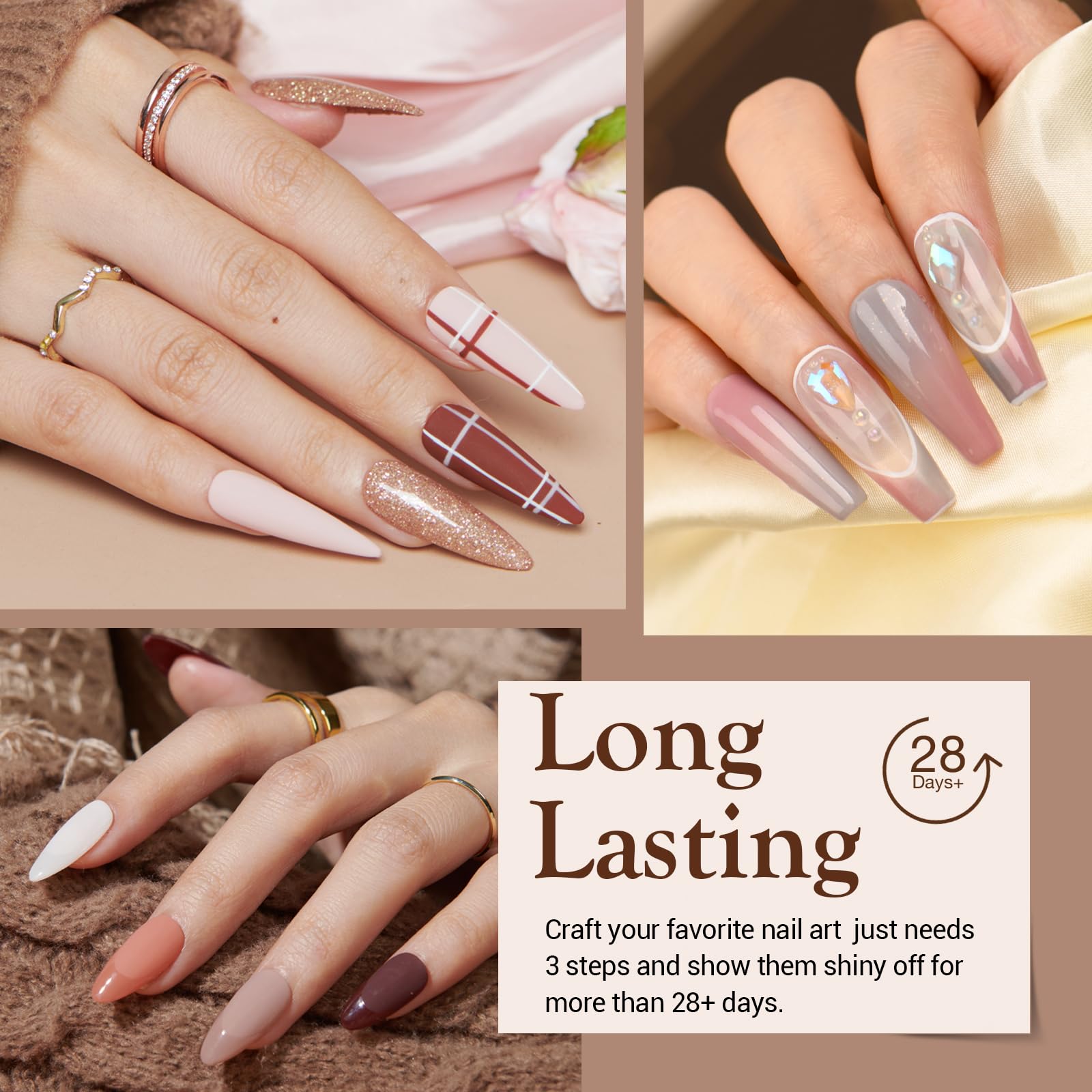 AzureBeauty liquid set including base, top, activator for durable results
