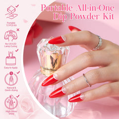 AZUREBEAUTY red dip powder color for bold, lasting nails