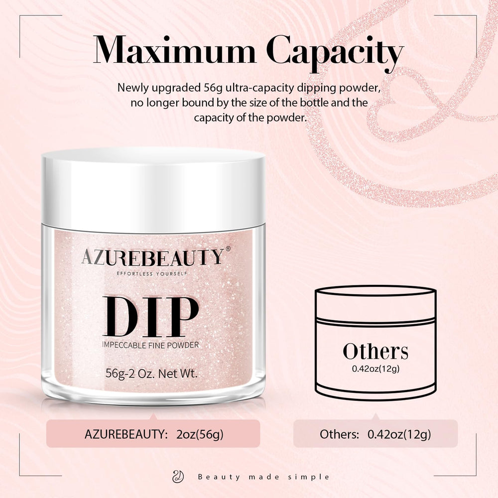 AZUREBEAUTY dip powder delivers durable color with shine and resilience
